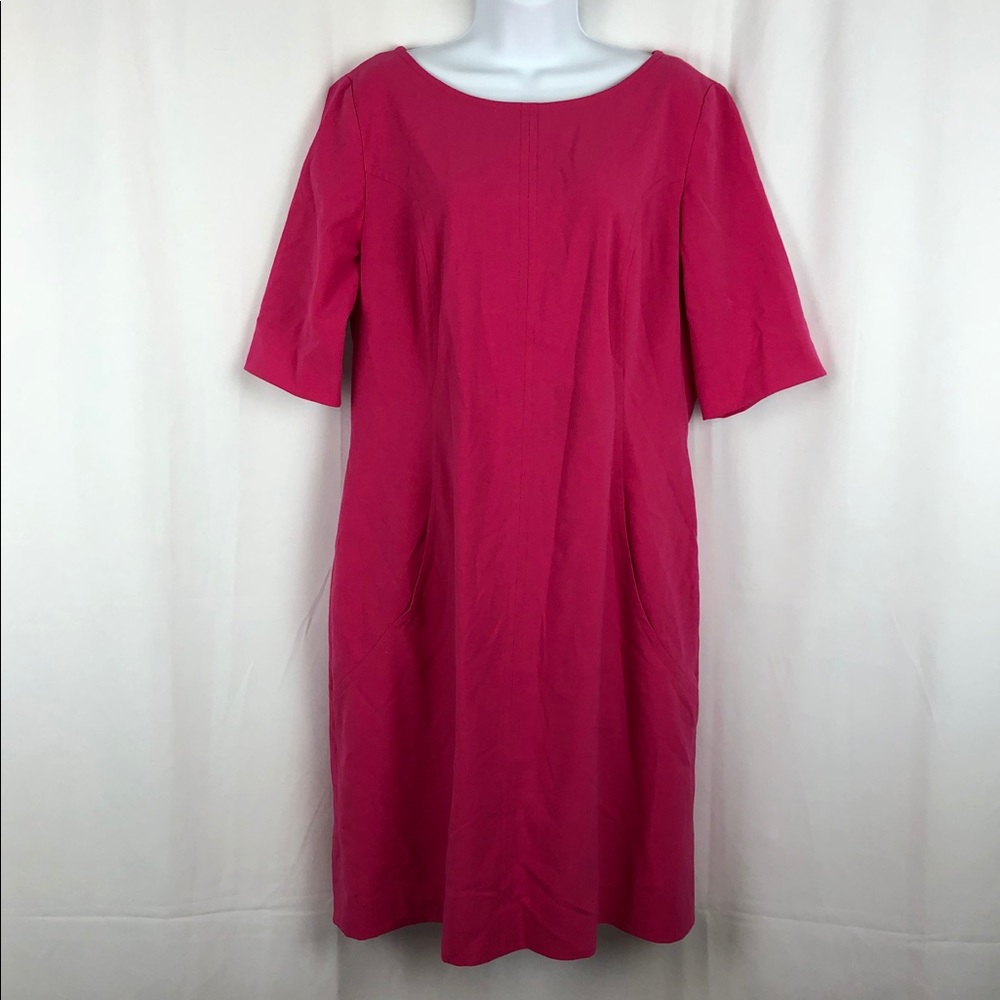 Tahari short sleeve sheath dress with pockets 14